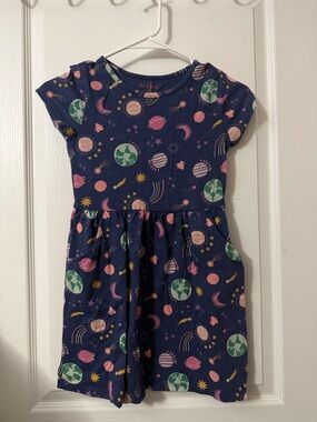 Cat & Jack Navy Space-Print Girls' Casual Dress